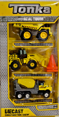 Tonka BUILT TO LAST! DIE-Cast 3 Pack Betonmischer, Muldenkipper, Radlader