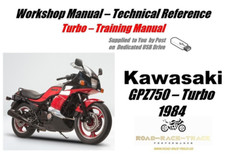 Kawasaki GPZ750 Turbo 1984 Turbo Manuale Allenamento USB