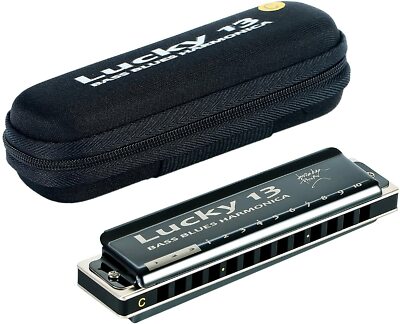 Lucky 13 Bass Plus Blues Harmonica 13 Holes Diatonic Harp Harmonica US Stock