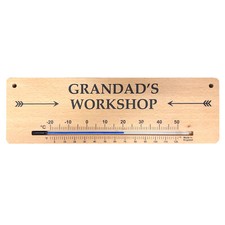 Wooden Thermometer & Sign- Grandad's Workshop- Shed Garage Temperature IN-289