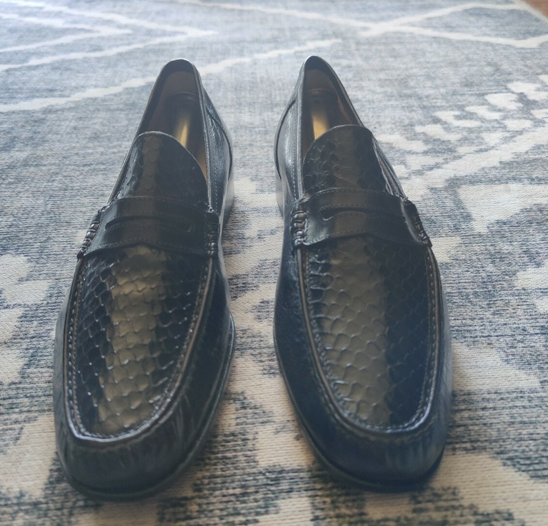 Nettleton Black Leather Slip-On Loafers Classic Design Keaton Moc Toe Tassel Slip On Men main image 3