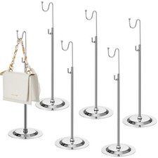 Therwen 6 Pcs Bag Display Stands Purse Display Stand Adjustable Height Handba...