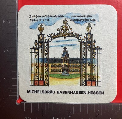 MICHELSBRAU MICHELSBRÄU BABENHAUSEN-HESSEN Juwel 3.5 INCH SQUARE  BEER COASTER