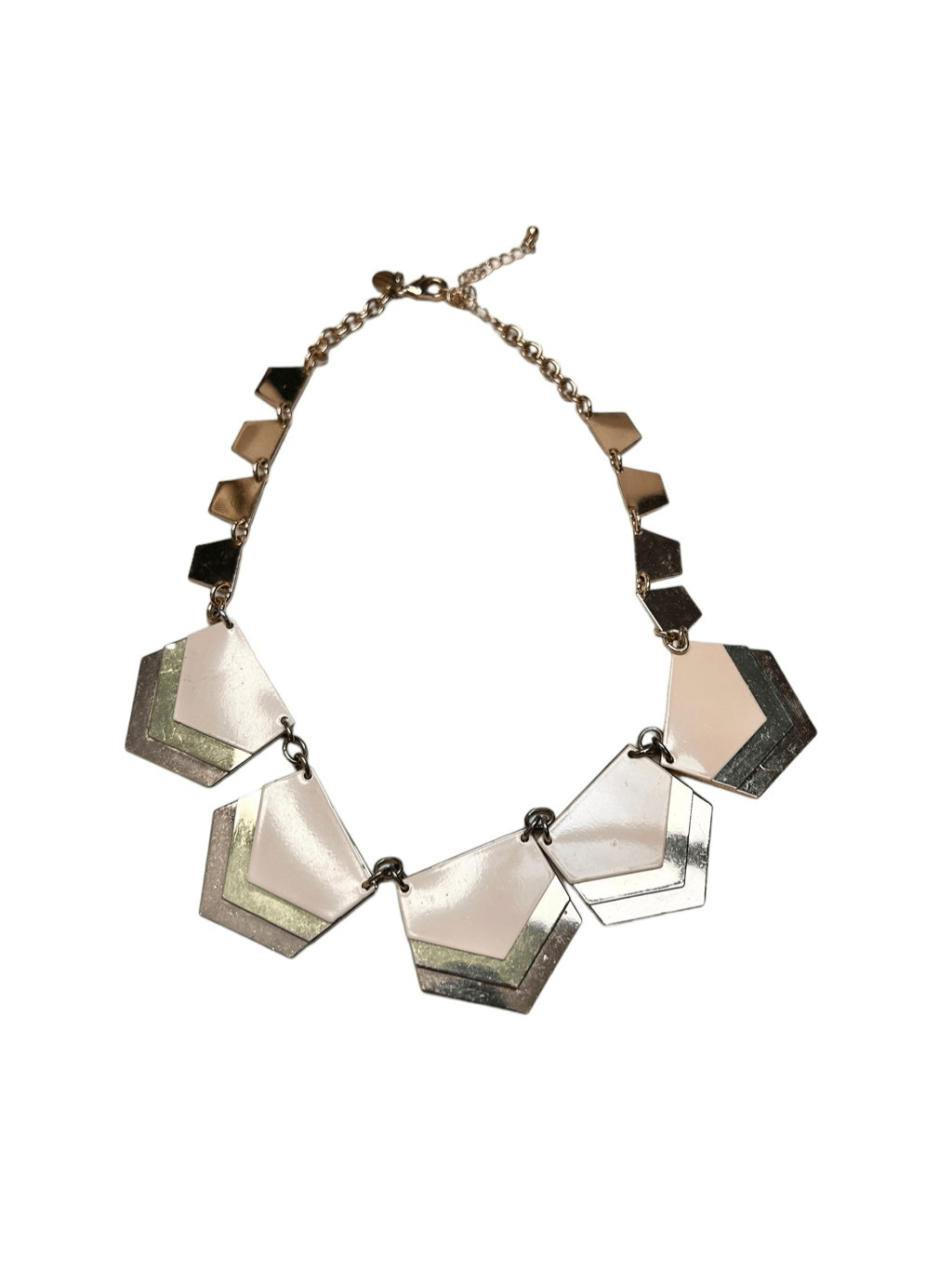 Express pink rose Geometric Statement Necklace 16… - image 4