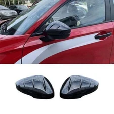 For Honda Civic 2022+ Carbon ABS Side Door Rearview Mirror Cover Trim Cap 2PCS