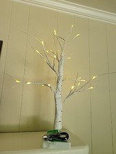 Lighted Birch Tree with LED Lights, Home Decor Tree with Battery  USB