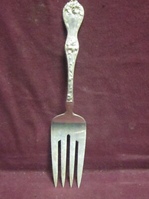 Reed & Barton Sterling 1900 Les Cinq Fleurs COLD MEAT FORK 8 1/2
