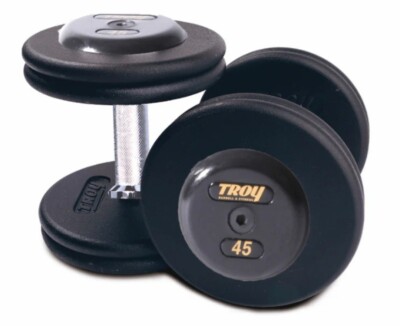TROY 10 LB-100 LB PRO DUMBBELL SET FOLLOW DOCK-DOCK S/H CRITERIA* REBATES 