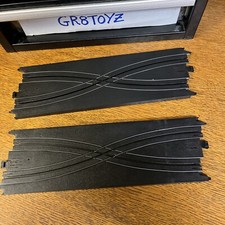 2 PCS. TYCO 9" CROSSOVER STRAIGHT TRACK  B5841 CLEAN/POLISHED