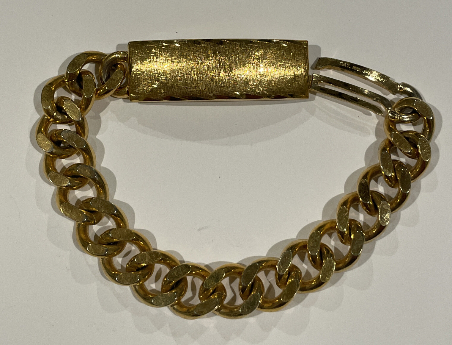 Vintage Kestenmade Identification ID Bracelet Gold El… Gem