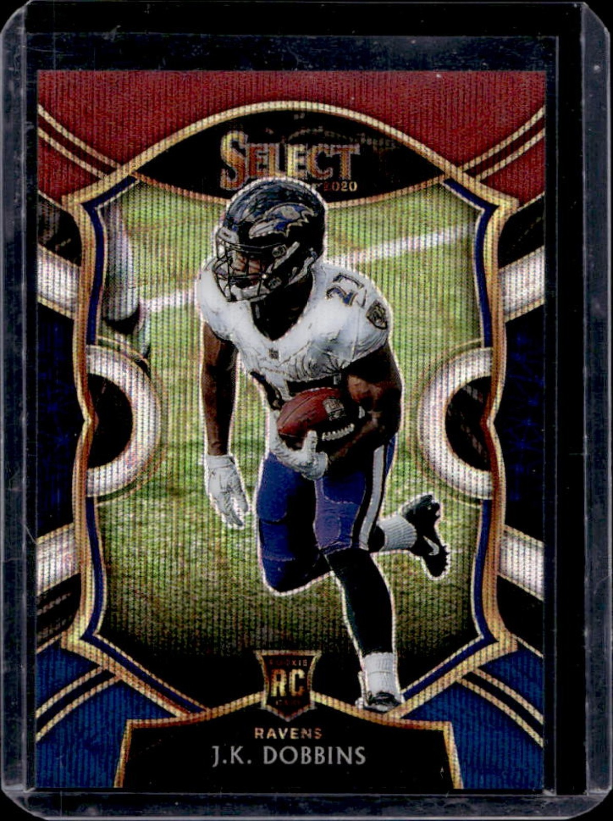 2020 Select J.K. Dobbins RC Tri Color Prizm Concourse #/199 Ravens