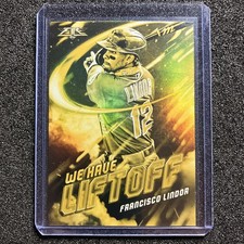 2021 Topps Fire We Have Liftoff Gold Minted Francisco Lindor #WHL-6