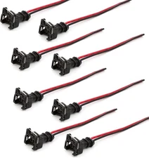 Downhill 8 PCS Automobile Fuel Injector Connector, 8 PCS, Black 