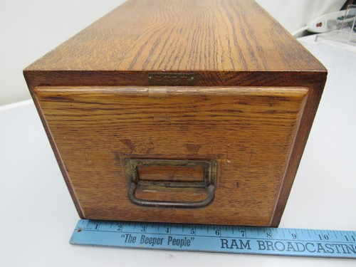 Vintage Cole Oak Wood Card Catalog Drawer Library Organizing Home Decor Mission - Picture 4 of 19