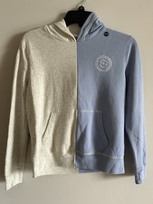 New Abercrombie Kids Girl's Sweatshirt size 11/12 Beige Blue White Large Hoodie