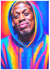 DENNIS RODMAN * Fun Novelty * SPORTS CELEBRITY * Art Card * ATC ACEO
