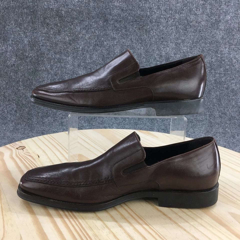 Туфли мужские Bruno Magli 7 M коричневые бешеные мокасины кожаные без шнуровки повседневные низкие - Изображение 2 из 4
