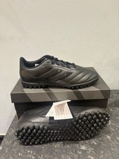 Image of ADIDAS GOLETTO VIII TF J ALL BLACK  BOYS ASTROTURF ASTRO TURF SIZE 3 4 5.5 BNWT