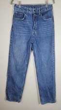 Ksubi High Rise Straight Leg Jeans Women's 27 Blue Denim Button Fly 100 Cotton