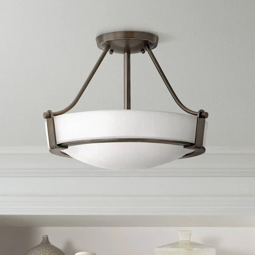 Hinkley Hathaway 16"W Olde Bronze Etched Ceiling Light - Picture 1 of 5