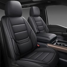 NS YOLO Leather Car Seat Covers Full Set Universal Fit for Cars SUVs Sedans