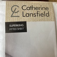 Image of Catherine Lansfield Super King Fitted Sheet 100% Brushed Cotton in WHITE