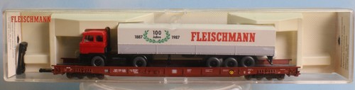 Fleischmann 5274, - Spur H0 -, DB Niederflurwagen + LKW FLEISCHMANN, Ep. 4-5 | Zustand: Neu