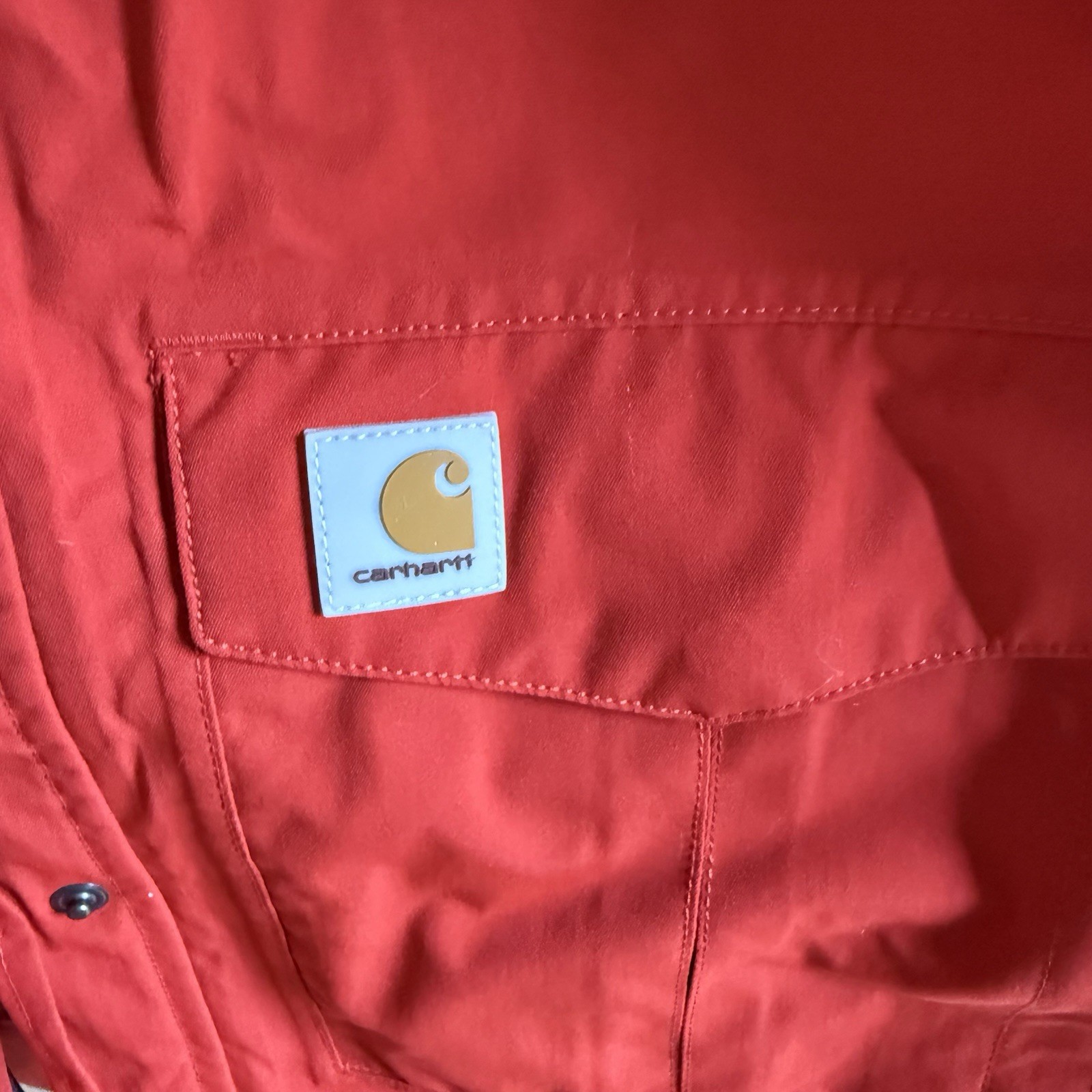 Rare 102382-R22 Carhartt Double Zipper Womens Storm Defender Jacket Sz Large Red image 6