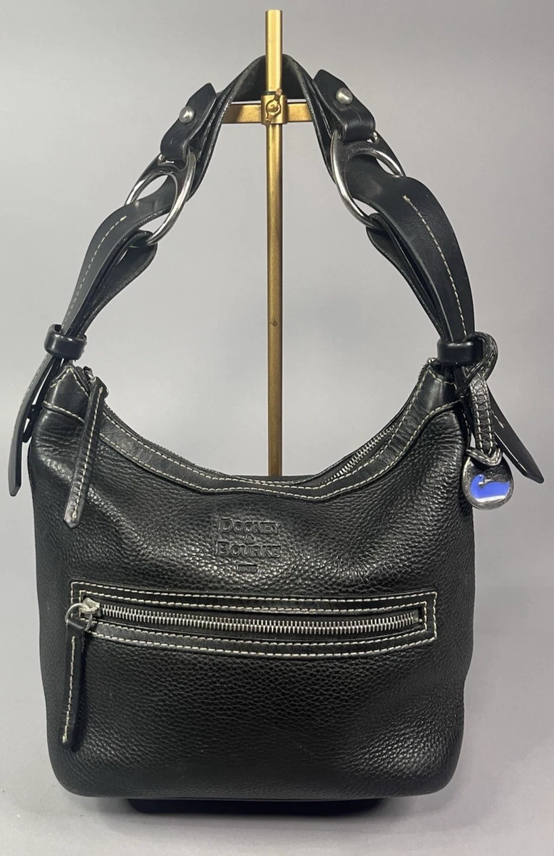 Dooney & Bourke Borsa Hobo In Nylon Nero, Tracolla Staccabile, Dimensioni 26x14.6x31.7 Cm, Made In USA