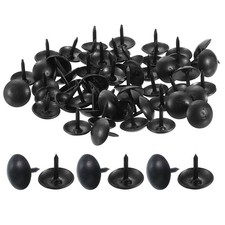 100 Pcs Upholstery Tacks, 9 x 9mm Round Head Upholstery Nails Pins, Black