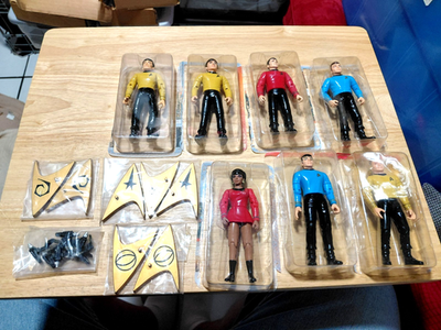 Classic Star Trek 1993 Bridge Figure Set Playmates Set of 7 With