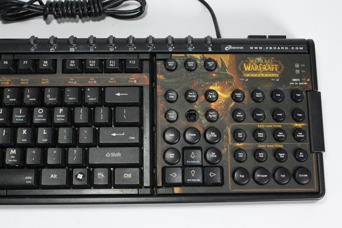 Zboard SteelSeries World of Warcraft WoW Cataclysm Keyboard PARTS