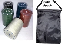 100 Poker Clay Chips Set 4 gms Numbered Denominated Poker Blackjack Texas Holdem