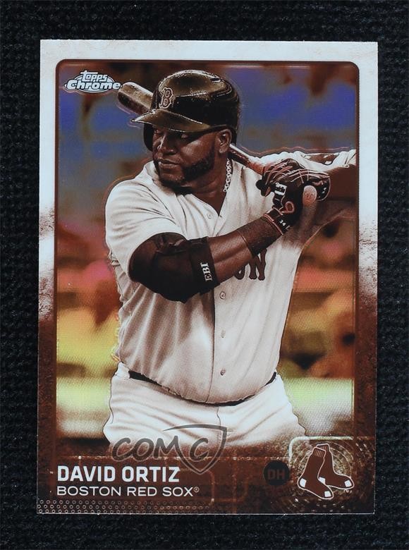 2015 Topps Chrome Sepia Refractor David Ortiz #124 HOF 00ur