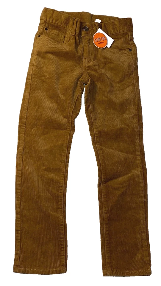 N5 !WOW! Boys Size 6 The Children's Place Brown Skinny Stretch Corduroy Pants - Image 3 of 4