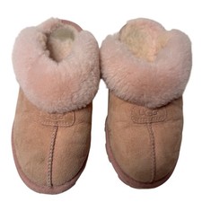 UGG Australia Coquette Pink Suede Sheepskin Slippers 5125 Women 6