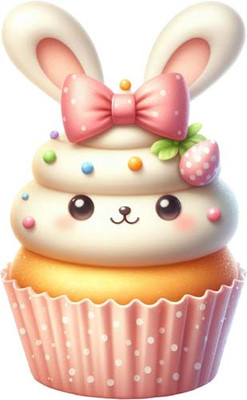 Osterhase Cup Cake Wandbild Schlafzimmer Fenster Dekor Vinyl Aufkleber Abziehbild 6 Größen