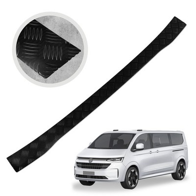Load sill guard for Volkswagen VW Caravelle (T7) 2025-black ribbed