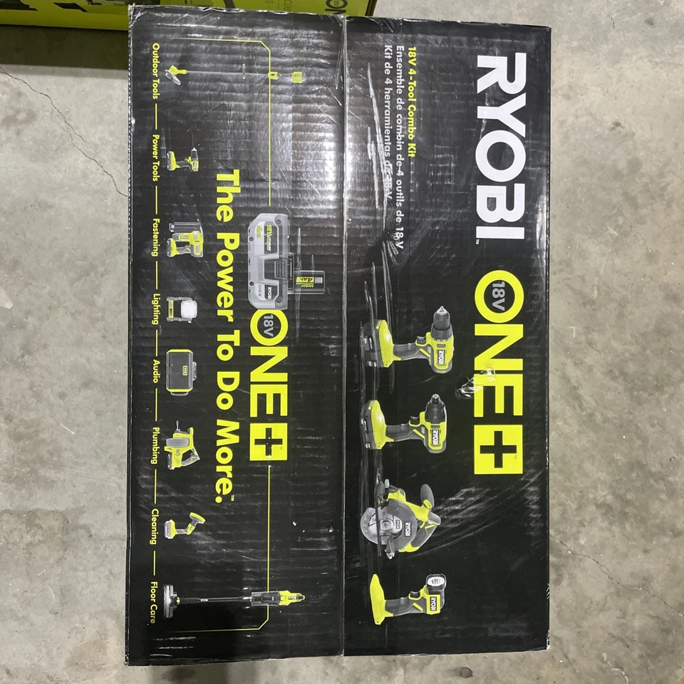 Ryobi PCL1400K2, PCL720B,ONE+ 18V, 5-Tool Combo Kit w/3 Batt/Charger, Vacuum,NEW - Image 3 of 4