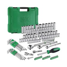 SK Mechanics Tool Set, 1/4" & 3/8" & 1/2" Drive Socket with 216-P Ratchet, 14...