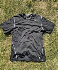Nike Pro Combat Dri-Fit Fitted Compression Shirt Black Medium