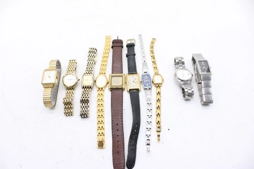 F x10 Ladies Seiko Quartz Gold Tone Wristwatches, Not Tested Etc