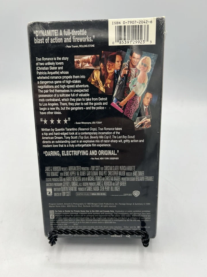 True Romance (1993, VHS) Christian Slater, Patricia Arquette, Brand New, Sealed - Image 2 of 4