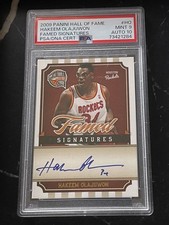 2009-10 panini hall of fame autograph Hakeem Olajuwon  #HO psa9/auto10 psa dual