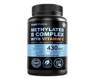 9-in-1 Vitamin B Complex - Methylated Multivitamin with B12 Methylcobalamin 90ct