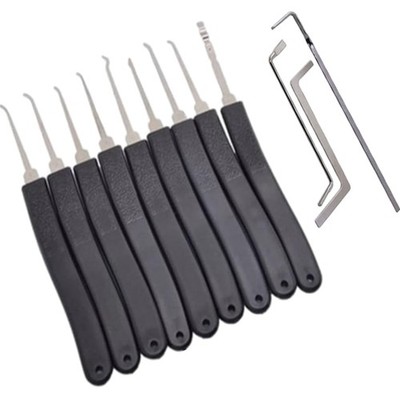 Lockpicking Set 11-teilig Dietrich Profi Anfänger Werkzeuge Edelstahl