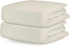 Fitted Crib Sheet (2-Pack) - Ultra Breathable and Soft, Organic Cotton, Fits All
