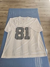Zico Oakland Raiders 81 Men's Jersey White Size XXL - Nice