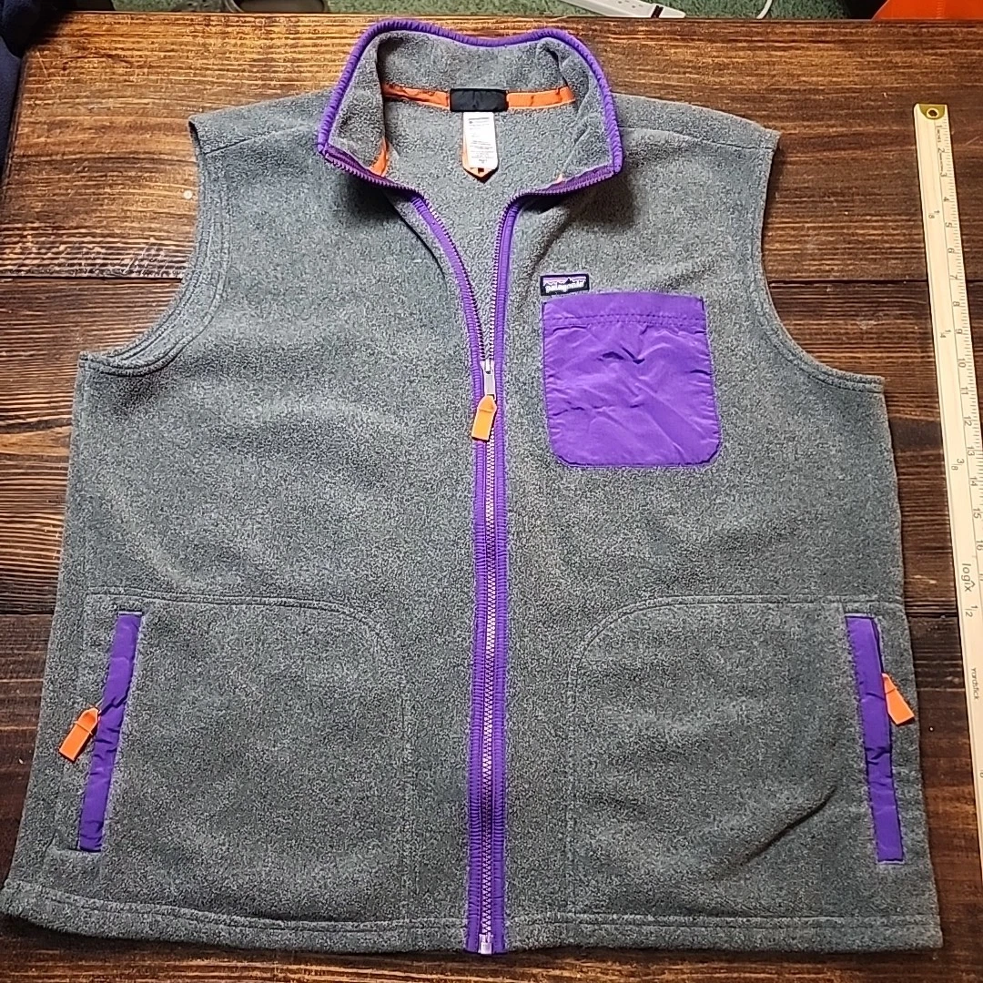 Patagonia Synchilla Karstens Purple Trip Full Zip Fleece Outdoor Best XL