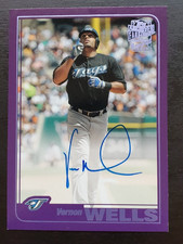2019 Topps Archives Vernon Wells Fan Favorites Auto Purple 117/150 #FFA-VW Jays